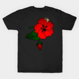 Boricua Coqui on Puerto Rican Maga Flower T-Shirt